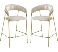 Стул барный Hesby Nexus Refuge (комплект 2 шт.) бежевый, золотой HSBI_BC114_beige_2