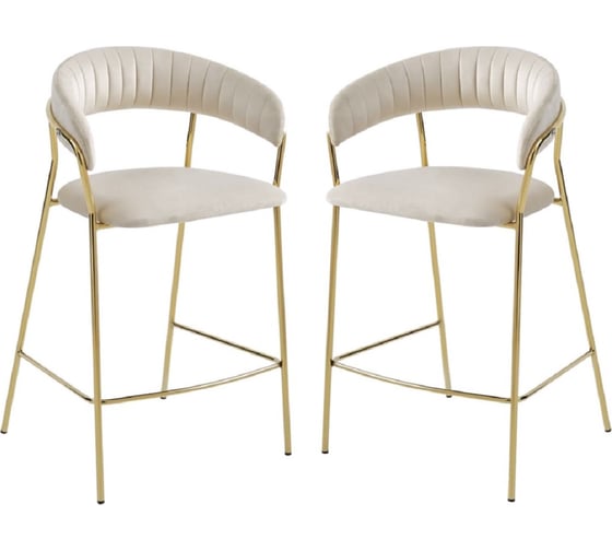 Стул барный Hesby Nexus Refuge (комплект 2 шт.) бежевый, золотой HSBI_BC114_beige_2