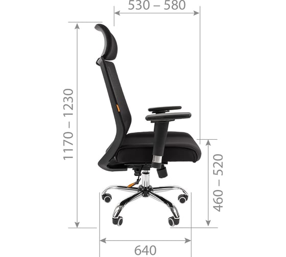 Компьютерное кресло CHAIRMAN 555 LUX TW черный 00-07062965