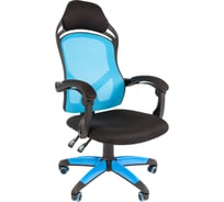 Игровое кресло CHAIRMAN game 12 черно-голубой 00-07016633