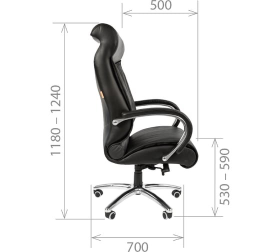 Компьютерное кресло CHAIRMAN 420 кожа черная 00-06077258