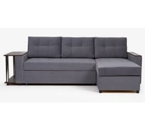 Угловой диван-кровать Divan24 Атланта люкс, серый Veluta lux 32 70310386