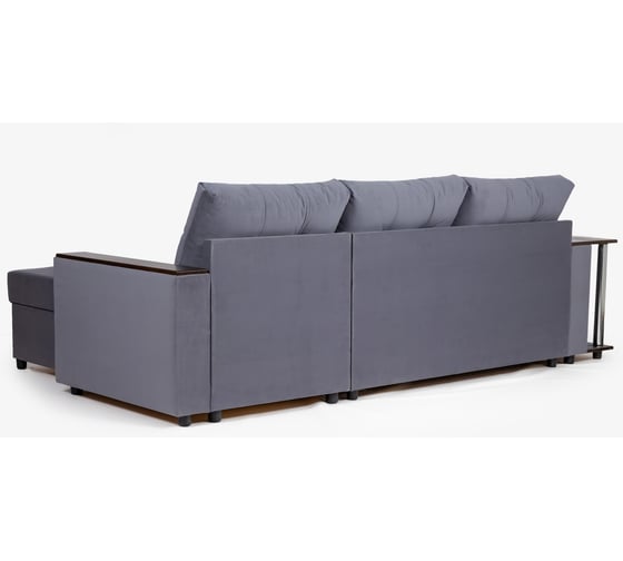 Угловой диван-кровать Divan24 Атланта люкс, серый Veluta lux 32 70310386