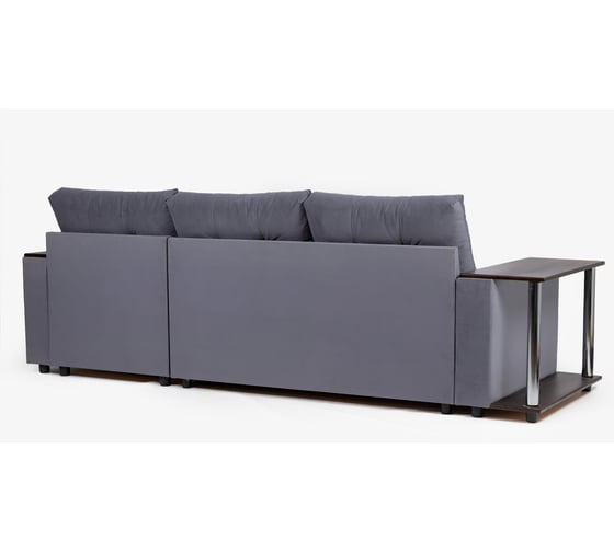 Угловой диван-кровать Divan24 Атланта люкс, серый Veluta lux 32 70310386