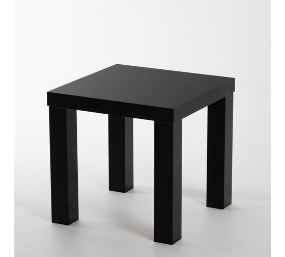 Стол журнальный квадратный деревянный Divan24 35x35 см, кофейный столик маленький, черный 77400070