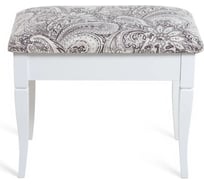 Банкетка Мебелик Ретро М с ящиком белый, ткань меркурий 9369