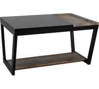 Стол журнальный Мебелик BeautyStyle 31 дуб крымский состаренный/венге/стекло черный 9360