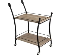 Стол сервировочный Мебелик Марко дуб сонома/эбеновое дерево/черный 9361