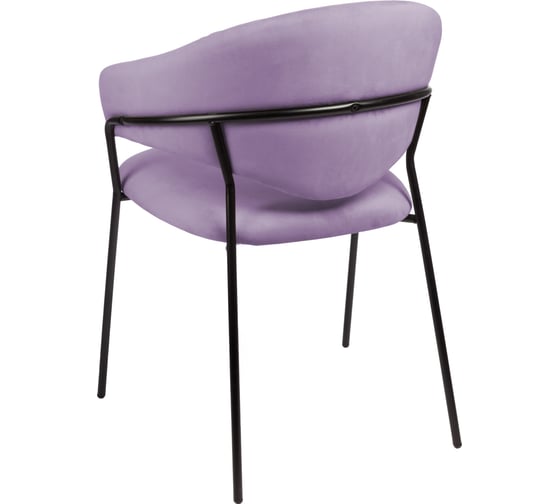 Комплект из 2 стульев Алвест AV 445 ткань Sirius lilac, каркас черный глянец AV 445-Slil-08-К