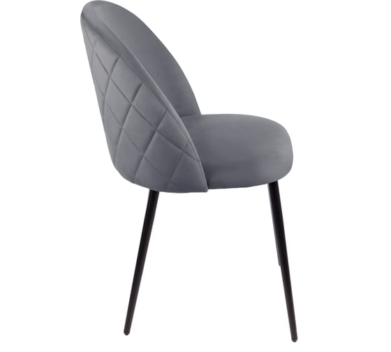 Комплект из 2 стульев Алвест AV 432 ткань Sirius grey, опора К3 прямая разборная, черный глянец AV 432-Sg-08-К