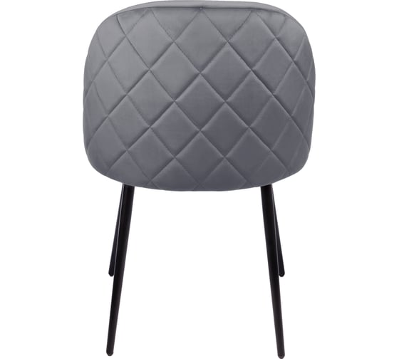 Комплект из 2 стульев Алвест AV 432 ткань Sirius grey, опора К3 прямая разборная, черный глянец AV 432-Sg-08-К