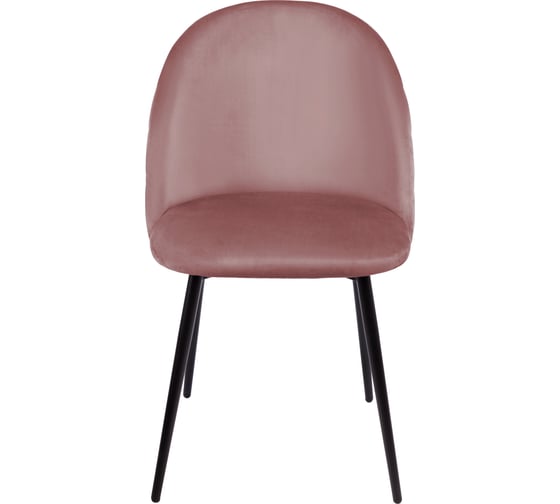 Комплект из 2 стульев Алвест AV 432 ткань Sirius dusty rose, опора К3 прямая разборная, черный глянец AV 432-Sdr-08-К
