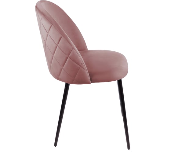 Комплект из 2 стульев Алвест AV 432 ткань Sirius dusty rose, опора К3 прямая разборная, черный глянец AV 432-Sdr-08-К