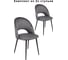 Комплект из 2 стульев Алвест AV 415 ткань Sirius grey/ спинка Sirius Deco 03 grey, опора К3 прямая разборная, черный глянец AV 415 Sg/SD03g-08-К 1
