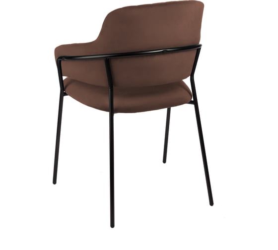 Комплект из 2 стульев Алвест AV 448 ткань Sirius chocolate, каркас черный глянец AV 448-Sch-08-К