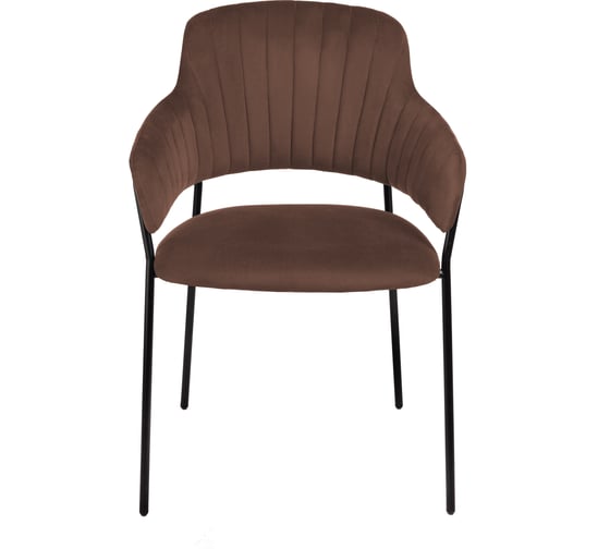 Комплект из 2 стульев Алвест AV 448 ткань Sirius chocolate, каркас черный глянец AV 448-Sch-08-К