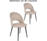 Комплект из 2 стульев Алвест AV 415 ткань Sirius cream/ спинка Sirius Deco 03 cream, опора К3 прямая разборная, черный глянец AV 415 Scr/SD03cr-08-К 1