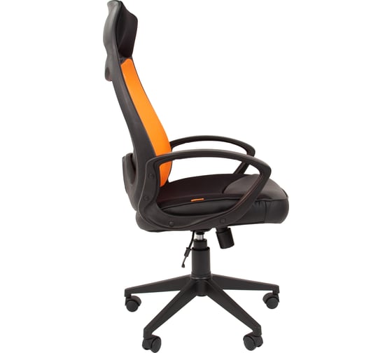 Компьютерное кресло CHAIRMAN 840 черный пластик TW-66 оранжевый 00-07025291