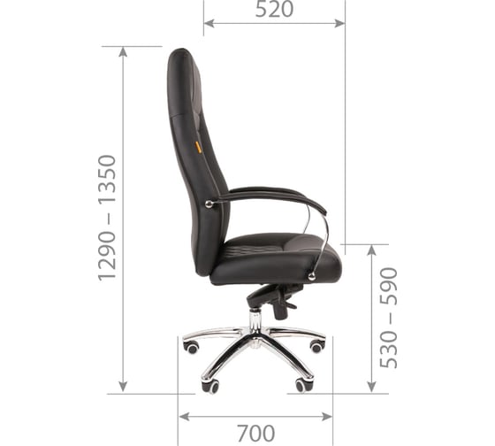 Компьютерное кресло CHAIRMAN 950 экопремиум черный 00-07051137
