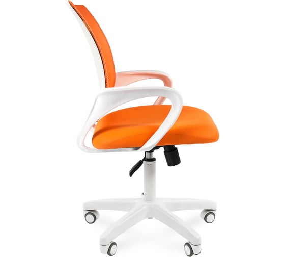Компьютерное кресло CHAIRMAN 696 белый пластик TW-16/TW-66 оранжевый 00-07014838