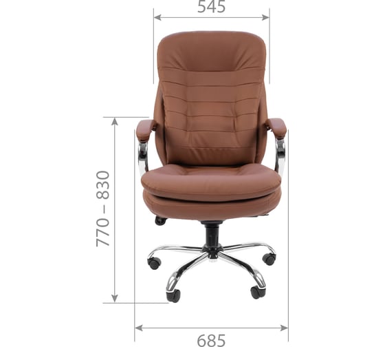 Компьютерное кресло CHAIRMAN 795 кожа коричневая 00-06082810