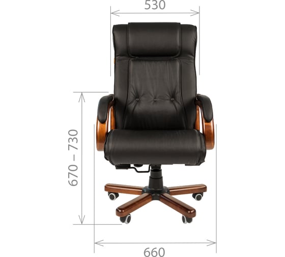 Компьютерное кресло CHAIRMAN 653 черная кожа 00-07001203