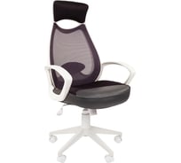 Компьютерное кресло CHAIRMAN 840 белый пластик TW12\TW-04 серый 00-07025299