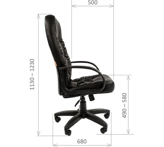 Компьютерное кресло CHAIRMAN 416 ЭКО черный глянец 00-01189772