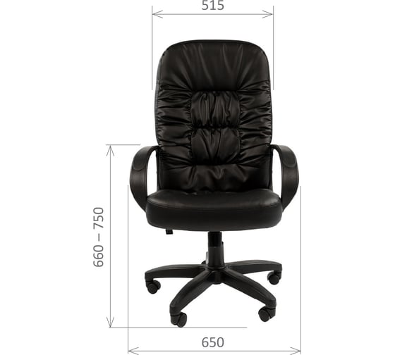 Компьютерное кресло CHAIRMAN 416 ЭКО черный глянец 00-01189772