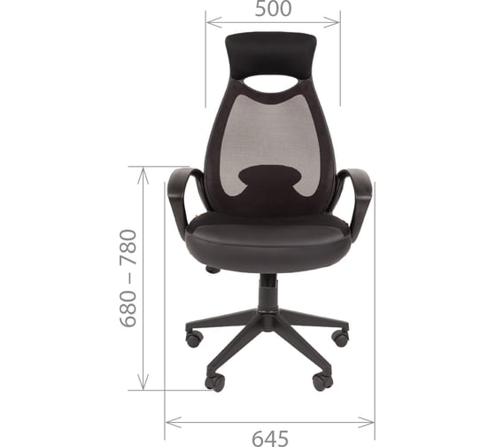 Компьютерное кресло CHAIRMAN 840 черный пластик TW-01 черный 00-07025290