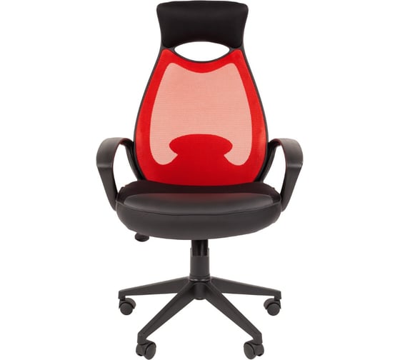 Компьютерное кресло CHAIRMAN 840 черный пластик TW-69 красный 00-07025294