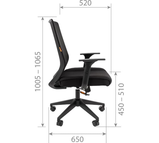 Компьютерное кресло CHAIRMAN 555 LT TW черный 00-07062966