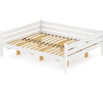 Двуспальная тахта Solarius из массива сосны с ортопедическим основанием, 160x180 см (габариты 170x190), цвет белый tahta160-180bel-orto