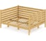Двуспальная тахта Solarius из массива сосны с ортопедическим основанием и высокими бортиками, 140x180 см (габариты 150x190), лакированная tahta-spin140-180lak-orto 1