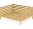 Двуспальная тахта Solarius из массива сосны с реечным основанием и высокими бортиками, 140x170 см (габариты 150x180), без шлифовки и покраски tahta-spin140-170net 1