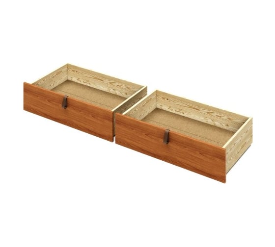 Тахта двуспальная Solarius из массива сосны со сплошным основанием, 120x200 см, габариты 130x210 см, с двумя выкатными ящиками, цвет ольхи tahta120-200olha-full-2yash