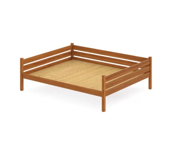 Тахта двуспальная Solarius из массива сосны со сплошным основанием, 140x180 см, габариты 150x190 см, цвет ольхи tahta140-180olha-full 1