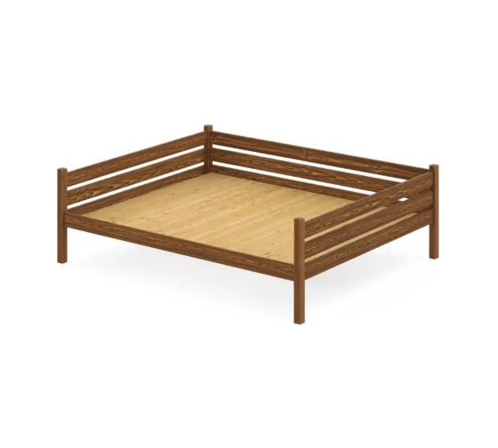 Тахта двуспальная Solarius из массива сосны со сплошным основанием, 140x170 см, габариты 150x180 см, цвет темного дуба tahta140-170temd-full 1