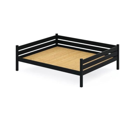 Тахта двуспальная Solarius из массива сосны со сплошным основанием, 140x200 см, габариты 150x210 см, цвет антрацит tahta140-200ser-full 1