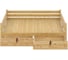 Тахта двуспальная Solarius из массива сосны со сплошным основанием, 160x170 см, габариты 170x180 см, с двумя выкатными ящиками, без шлифовки и покраски tahta160-170net-full-2yash 2