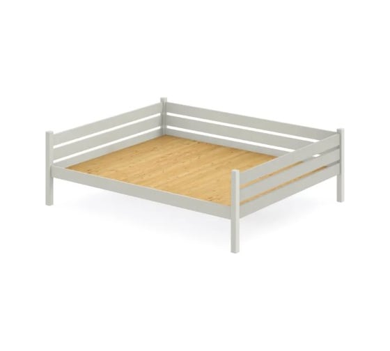 Тахта двуспальная Solarius из массива сосны со сплошным основанием, 120x200 см, габариты 130x210 см, цвет платины tahta120-200plat-full 1