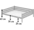 Тахта двуспальная Solarius из массива сосны со сплошным основанием, 140x200 см, габариты 150x210 см, цвет платины tahta140-200plat-full 5