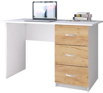 Стол письменный Арника Сити-1, белый/дуб крафт 00-00028795