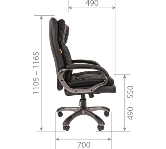 Компьютерное кресло CHAIRMAN 442 экопремиум черный 00-07051155
