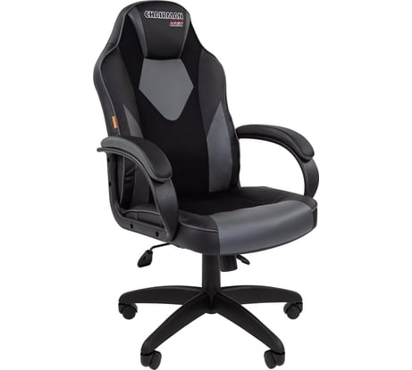 Игровое кресло CHAIRMAN game 17 экопремиум черный/серый 00-07024558