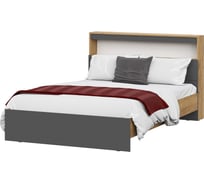 Кровать Арника с проложками 160x200 Вена, дуб золотой, графит серый 00-00164540