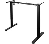 Компьютерный стол с регулируемой высотой UPSTOL ONE рама черная и столешница ЛДСП Темно-коричневая 125x75 SHB2420-D450-B-K125