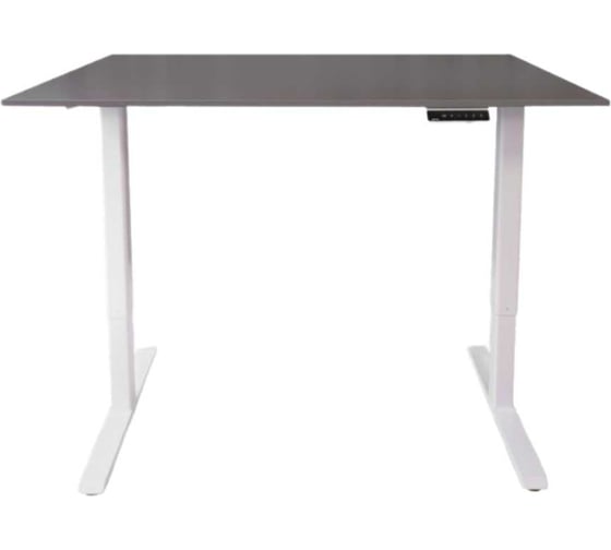 Компьютерный стол с регулируемой высотой UPSTOL STAND LITE рама белая и столешница ЛДСП Титан 130x60 U222W-Vulkan130 1