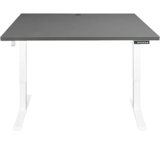 Компьютерный стол с регулируемой высотой UPSTOL STAND LITE рама белая и столешница ЛДСП Титан 125x75 U222W-Vulkan125 1