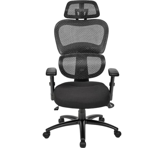 Кресло для руководителя Easy Chair 647 TTW черное, сетка/ткань, пластик 716239